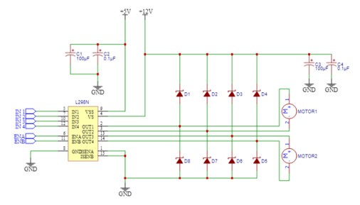 circuit diagram of L298N