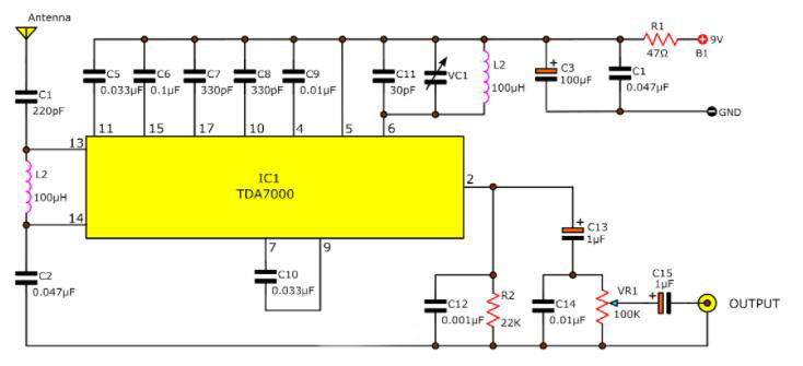 TDA7000 Working Circuit