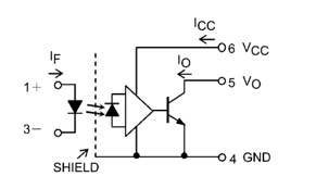 Internal equivalent circuit of TLP2362